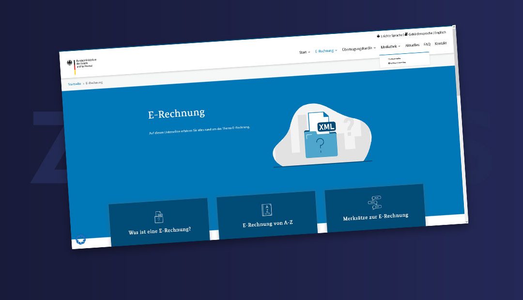 Grafik News Umstellung auf E-Rechnung