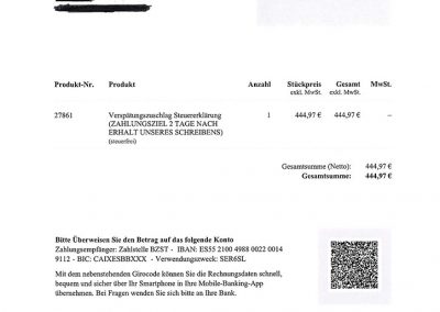 Grafik Fälschung Rechnung